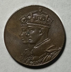 1939 Royal Visit to Canada Token Coin 26mm in diameter SB5260 - Bild 1 von 2