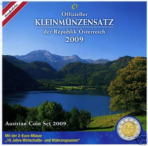 manueduc  AUSTRIA 2009 CARTERA BU Las 8 Monedas  Con 2 €  UEM  NUEVA - Picture 1 of 1