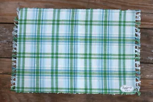 Park Designs Tischsets 4er Set Cool Breeze blau weiß grün kariert Split-P - Bild 1 von 6