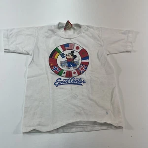 VINTAGE WALT DISNEY WORLD EPCOT CENTER MICKEY MOUSE T-SHIRT KIDS M (8-10) - Picture 1 of 10