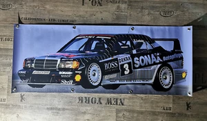 FAHNE Werbe Banner für Mercedes Benz Fans EVO 190E W201 2,5 16V DTM SONAX - Bild 1 von 1