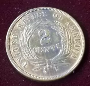 1864 2 cent | UNC | Two Cent Piece | Copper 2 cent - Picture 1 of 3