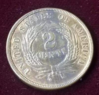 1864 2 cent | UNC | Two Cent Piece | Copper 2 cent - Image 1 of 3