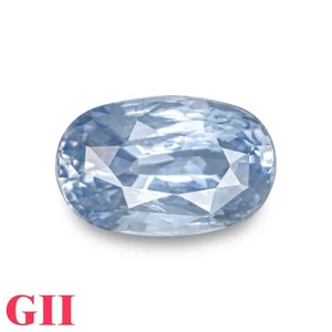GII Certified SRI LANKAN Blue Sapphire 3.95 Ct. Natural Untreated OVAL Loose - Picture 1 of 5