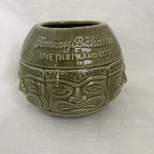 Tommy Bahama Island Idol Tiki Head Vase Tasse Live The Island Life grün Becher - Bild 1 von 14