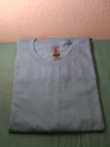 Gildan Heavy Cotton Large Adult Sky Blue T-shirt 100 % Cotton - Picture 1 of 3