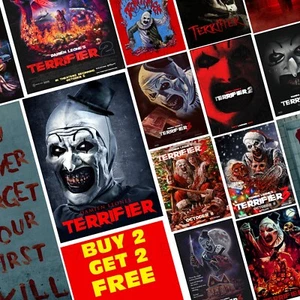 TERRIFIER Movie Posters A5 A4 A3 Buy 2 Get 2 FREE TERRIFIER 1 2 3 Posters - Picture 1 of 29