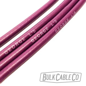 12 pies - George L's .155 - púrpura - cable de conexión de pedal para guitarra a granel - Imagen 1 de 6
