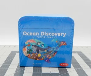 Rompecabezas Ocean Discovery con forma de ballena 108 piezas edades 3+ vida marina sellada - Imagen 1 de 4