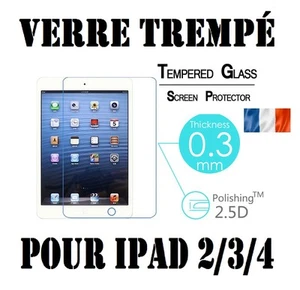 Vitre de Protection Film écran en VERRE TREMPE 9H Apple iPad 2/3/4  - Picture 1 of 1