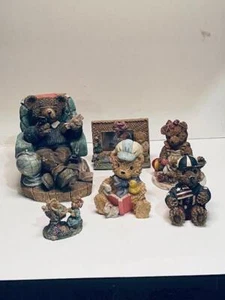 Lot of (6) Vintage (3) Ceramic (3) Resin Collectible Teddy Bears 2" to 5"  SG28 - Picture 1 of 7