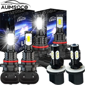 For GMC Sierra 1500 2500HD 9005 9006 880 6x Xenon White LED Lamp +Fog Bulbs - Picture 1 of 24