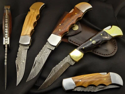 Damastmesser Klappmesser Jagdmesser Taschen-Messer Groß 21+ cm NEU ROSTFREI (T26