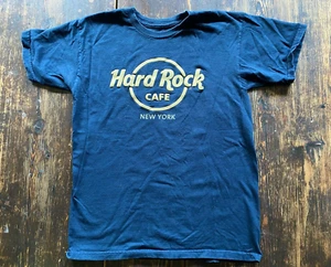 HARD ROCK CAFE New York  T-SHIRT Navy Blue Sz Small  (X11) - Picture 1 of 6