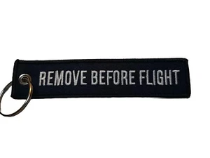 Remove Before Flight - Marineblau - Schlüsselanhänger - Schrift gestickt - Neu - Bild 1 von 1