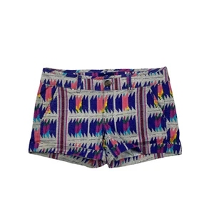 American Eagle Shorts Damen Größe 2 Midi Stretch grau abstraktes Muster Twill - Bild 1 von 9