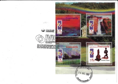 Venezuela: 2007; Scott 1684, IVIC, stamp of souvenir sheet in FDC, EBV1382 - Image 1 of 2