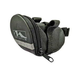 MWave Small Reflex Bicycle Saddle Bag Black Cycle Saddle Bag Seat Tool Bag - Picture 1 of 7