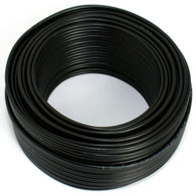 SEKI Cable de altavoz 2x1,50 mm² - 25 m - negro - CCA - cable de audio - cable de caja