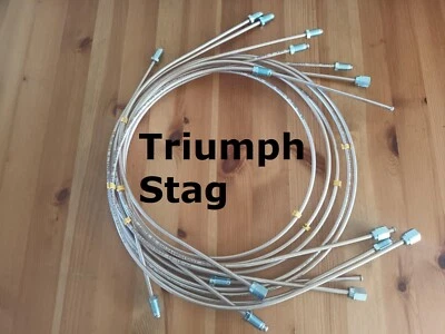 Later Triumph Stag RHD Nuevo Juego Completo de Línea de Tubo de Freno Cupro Nickel 2302R Foto 1 de 4
