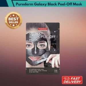 1x Purederm Galaxy Black Peel-Off Mask 10g - Black Pearl, Caviar & Charcoal AU - Picture 1 of 3
