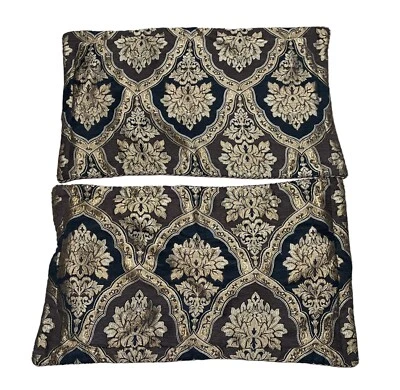 J. Queen New York Meridian King Pillow Sham Set Gold Black Tapestry - Image 1 of 4