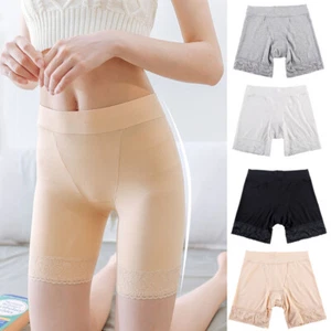 Womens Seamless Anti Chafing Lace Slip Shorts Underwear Under skirt Safety Pants - Picture 1 of 17