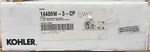 Open! Kohler Purist 3 Hole Basin Mixer/Cross HDL Polished Chrome (14406W-3-CP) - Picture 1 of 6