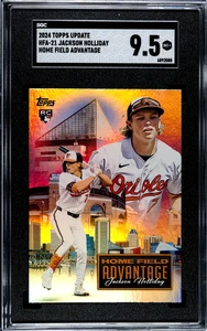 Jackson Holliday 2024 Topps Update Home Field Advantage Rookie RC SP SGC 9.5 - Picture 1 of 2