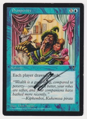 Signed Prosperity HP Visions Artist Dan Frazier 1996 WOTC MTG Magic Vintage EDH! - Image 1 of 2