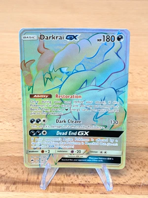 2017 Darkrai GX Hyper Rare Rainbow 158/147 Textured Secret Burning Shadows NM - Image 1 of 4