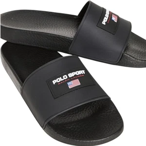 Ralph Lauren Polo Sport EVA Pool Slide Sandalen Herren Größe 9 schwarz - Bild 1 von 10