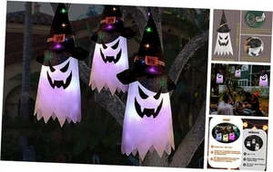 Halloween Decorations Outdoor 3Pcs Large Size Hanging Lighted Glowing Ghost - Picture 1 of 7