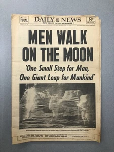 MOON Landing 1969 New York Daily News giornale intero - Foto 1 di 3