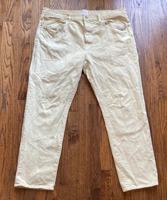 Jeans Sid Mashburn Para Hombre Talla 42x32 Amarillo Botón Mosca Denim Hecho en EE. UU. Foto 1 de 4