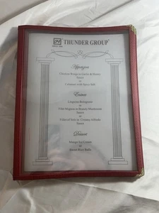 Thunder Group 10 Pack Clear Menu Covers Double Panel 8.5x11 Restaurant New - Picture 1 of 2