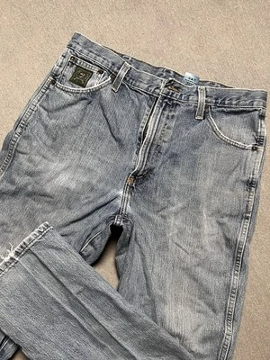 Cinch Jeans Men’s 34x32 Blue Denim Green Label Relaxed Western Cowboy Distressed - Image 1 of 4