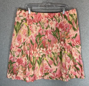 Vintage Tommy Hilfiger Rock Damen 16 Plissee Blumen rosa grün Y2K 2000er - Bild 1 von 12