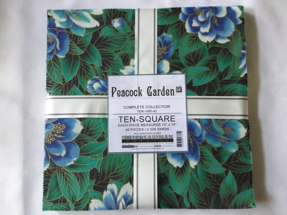 Robert Kaufman RARE Peacock Garden layer cake 42-10" - Image 1 of 1