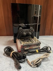 Sony PlayStation 3 PS3 Fat CECHG01 Console w/ Controller 4 Games TESTED & WORKS - Picture 1 of 16