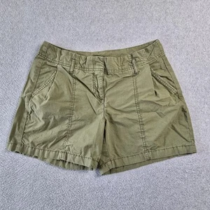 Tommy Hilfiger Shorts Womens 10 Green Lightweight Cotton Casual Preppy Chino - Picture 1 of 17