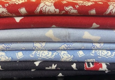 Pampered Pooch By Chloe’s Closet For Moda. Bundle Of 6 OOP Fat Quarters - Image 1 of 3