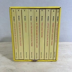 Little House On The Prairie Box Set Complete Series 9 Books Yellow 1971 Vintage - Picture 1 of 14