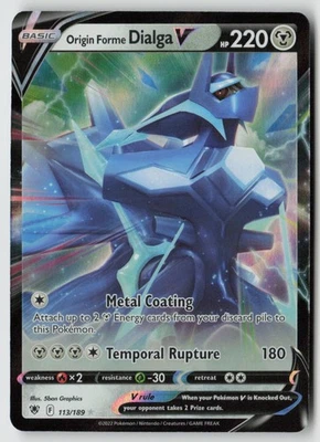 Origin Forme Dialga V 113/189 - SWSH10: Astral Radiance Holo - PTCG - Image 1 of 2