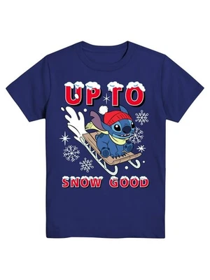 Stitch Up To Snow Good, Boys Apparel Crew Neck Short Sleeve T-Shirt, Size M - Image 1 of 4
