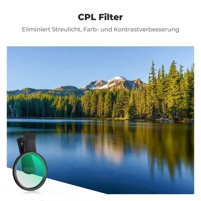 easy installs 52mm CPL Lens Filter Circular Polarizer Lens Optimized for Phone - Image 1 of 4