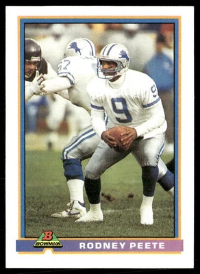 Rodney Peete 1991 Bowman #150 Detroit Lions - Image 1 of 2