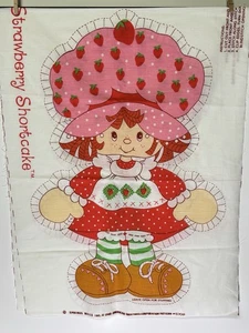 Vintage Strawberry Shortcake Spring Mills 1980 Cut N Sew Stoff Panel #5709 - Bild 1 von 10