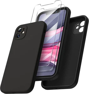 ORNARTO Cover per Iphone 11 Silicone 6.1 Pollici, Con 2 Pellicola Vetro Temperat - Foto 1 di 12