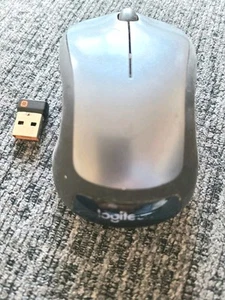 Logitech M310 Wireless Mouse for PC/Mac Silver...with USB RECEIVER - Picture 1 of 8